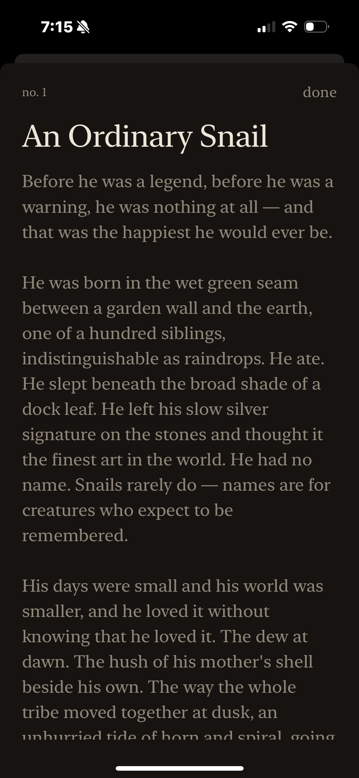 Twenty chapters of lore